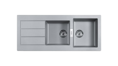 Evier en Tectonite   Couleur : Titanium  Taille : 119x51cm