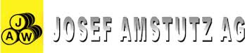 Ein Logo für Josef Amstutzag mit gelbem Hintergrund