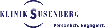 Ein blau-weisses Logo für die Klinik Susenberg