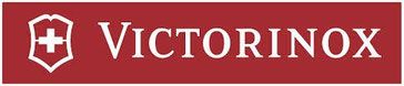 Das Victorinox-Logo befindet sich auf rotem Grund.
