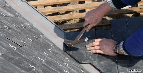 Couverture Panchout David et Anthony, couverture en ardoise (76)