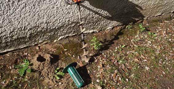 Mise en place des pièges pour termites