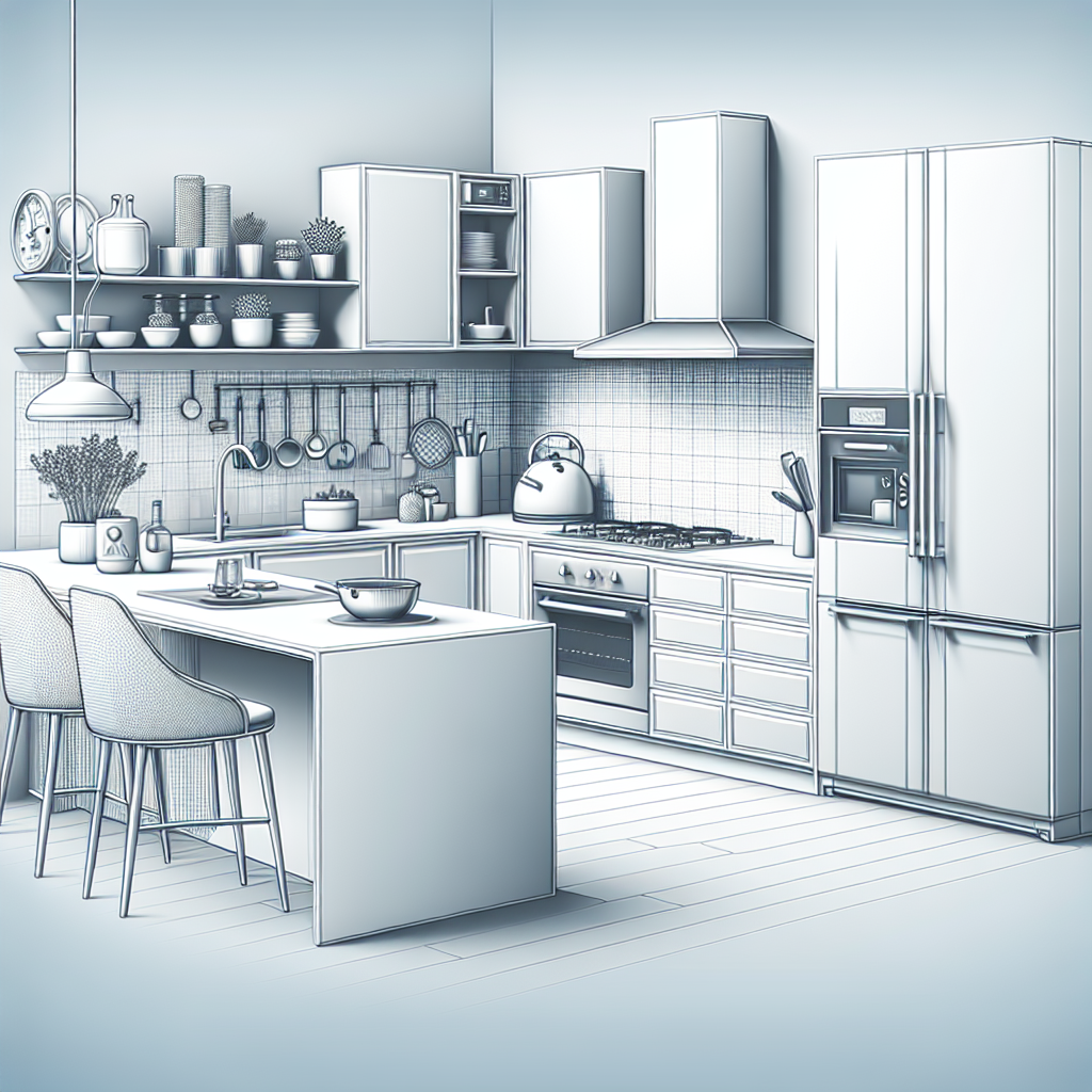 Modern kitchen with sleek appliances and decor