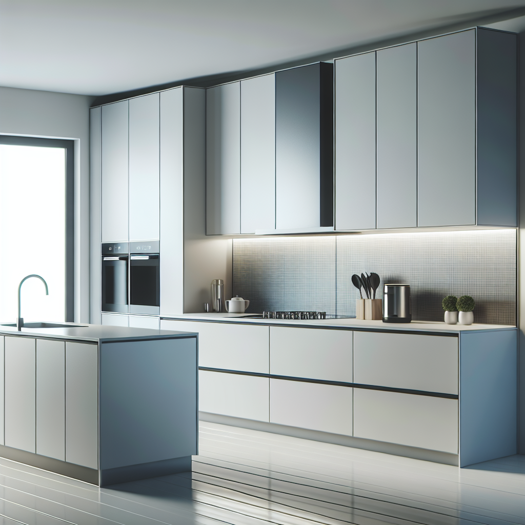 Modern kitchen with sleek cabinetry and appliances