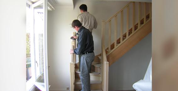 ART PEREIRA :Pose d'un escalier bois et finition