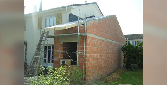 ART PEREIRA: Agrandissement en briques creuses et toiture isolante