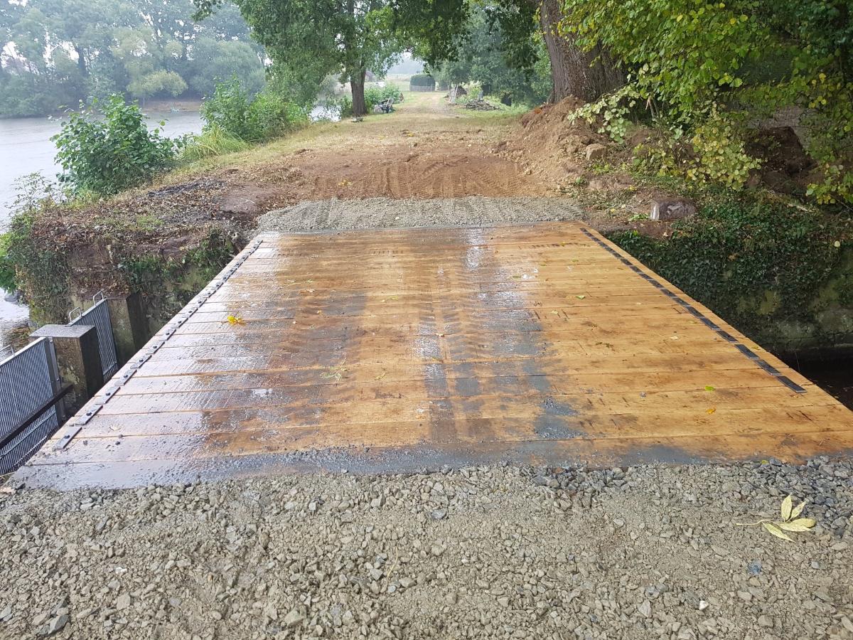 création d'une passerelle en bois