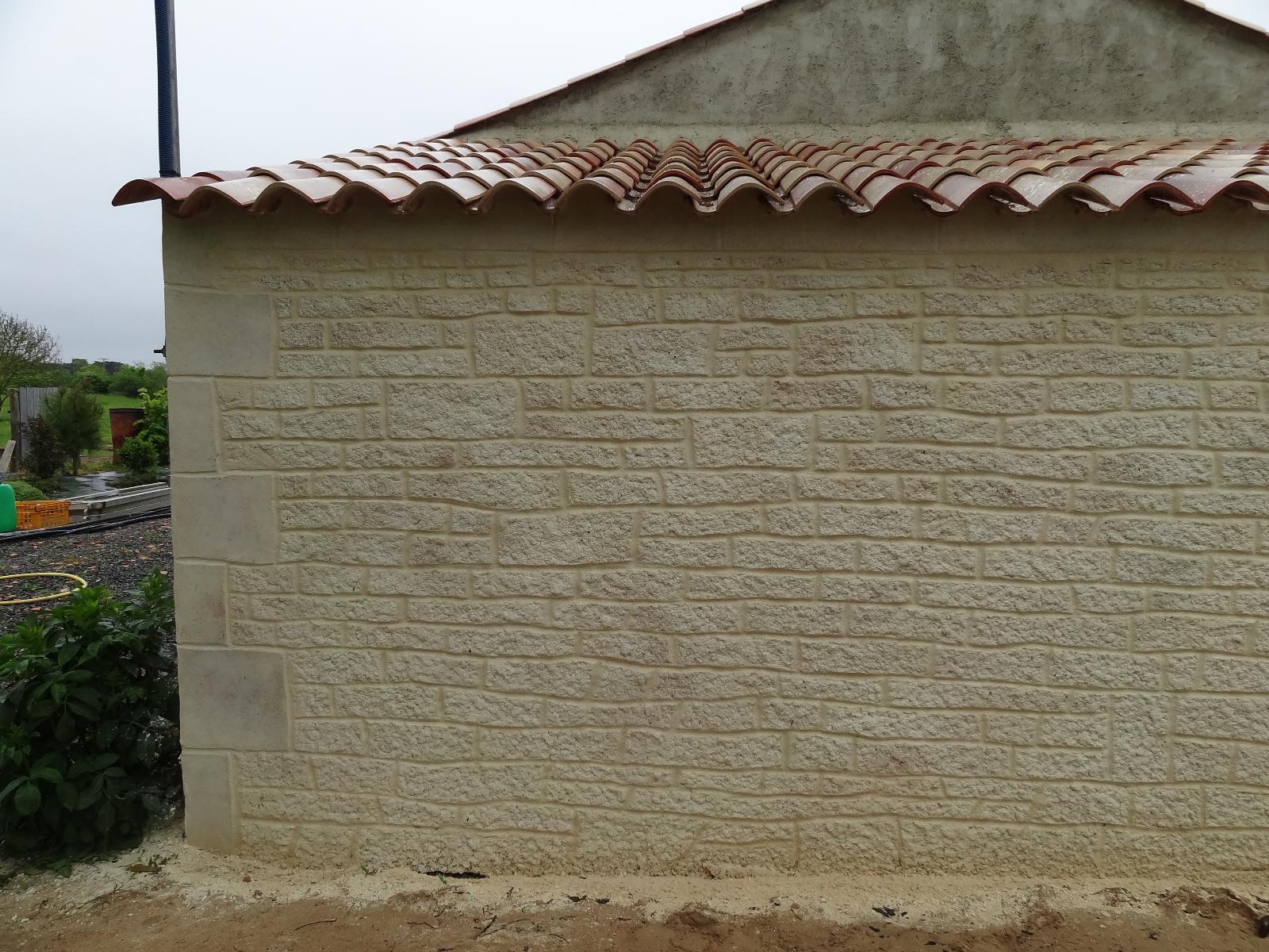 Enduit décoratif imitation pierre