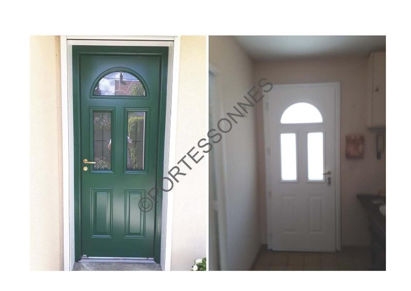 Porte entrée alu marque bel'm bicoloration