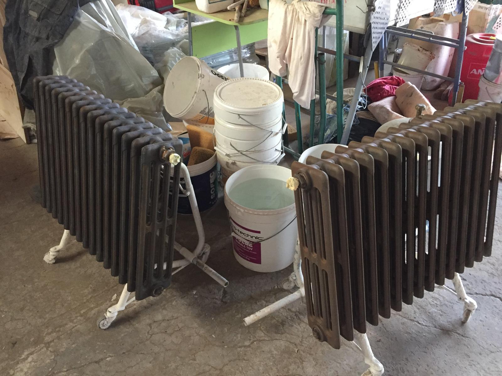 Radiateurs fontes décapés