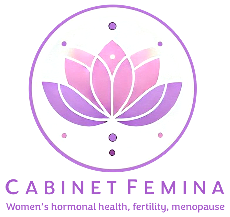 El logotipo del gabinete femina salud hormonal de la mujer, fertilidad, menopausia.