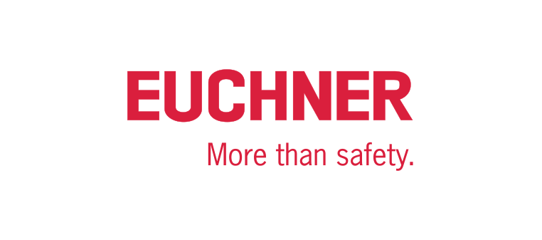 EUCHNER-Logo in roter Schrift: „Mehr als Sicherheit“.