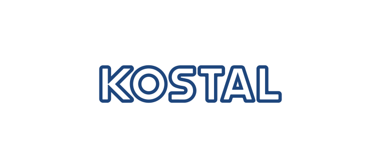 Das Wort „KOSTAL“ in blauer Umrissschrift auf weißem Hintergrund.