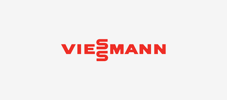 Das Viessmann-Logo in roter Schrift auf weißem Hintergrund.