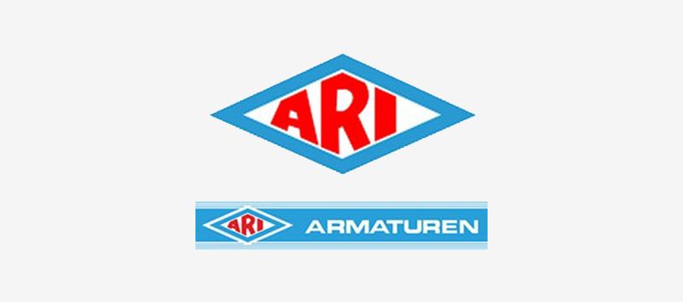 Logo von ARI Armaturen: rote Buchstaben 