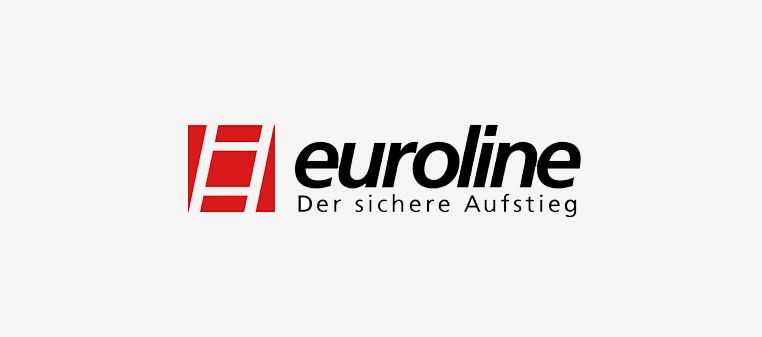 Euroline logo with red graphic and black text 