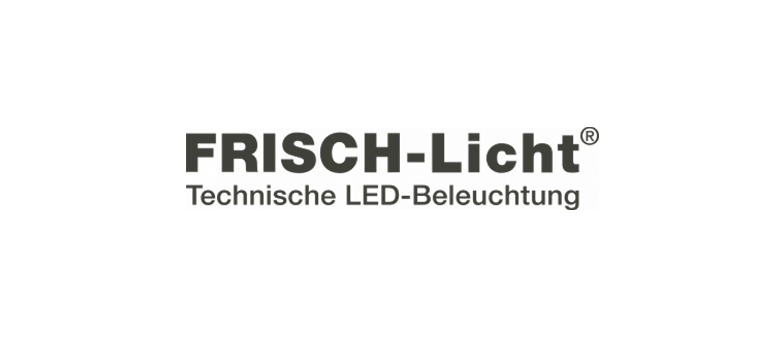 Logo of FRISCH-Licht with the words 
