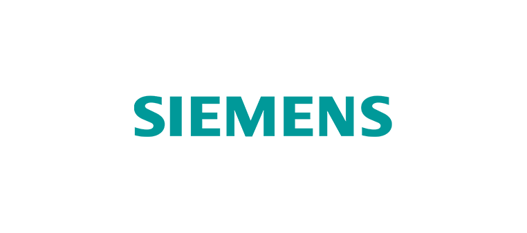 Siemens-Logo in Türkis auf weißem Hintergrund.