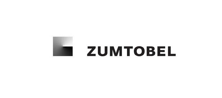 Zumtobel-Logo: ein Quadrat mit Farbverlauf neben dem Wort ZUMTOBEL in Schwarz.