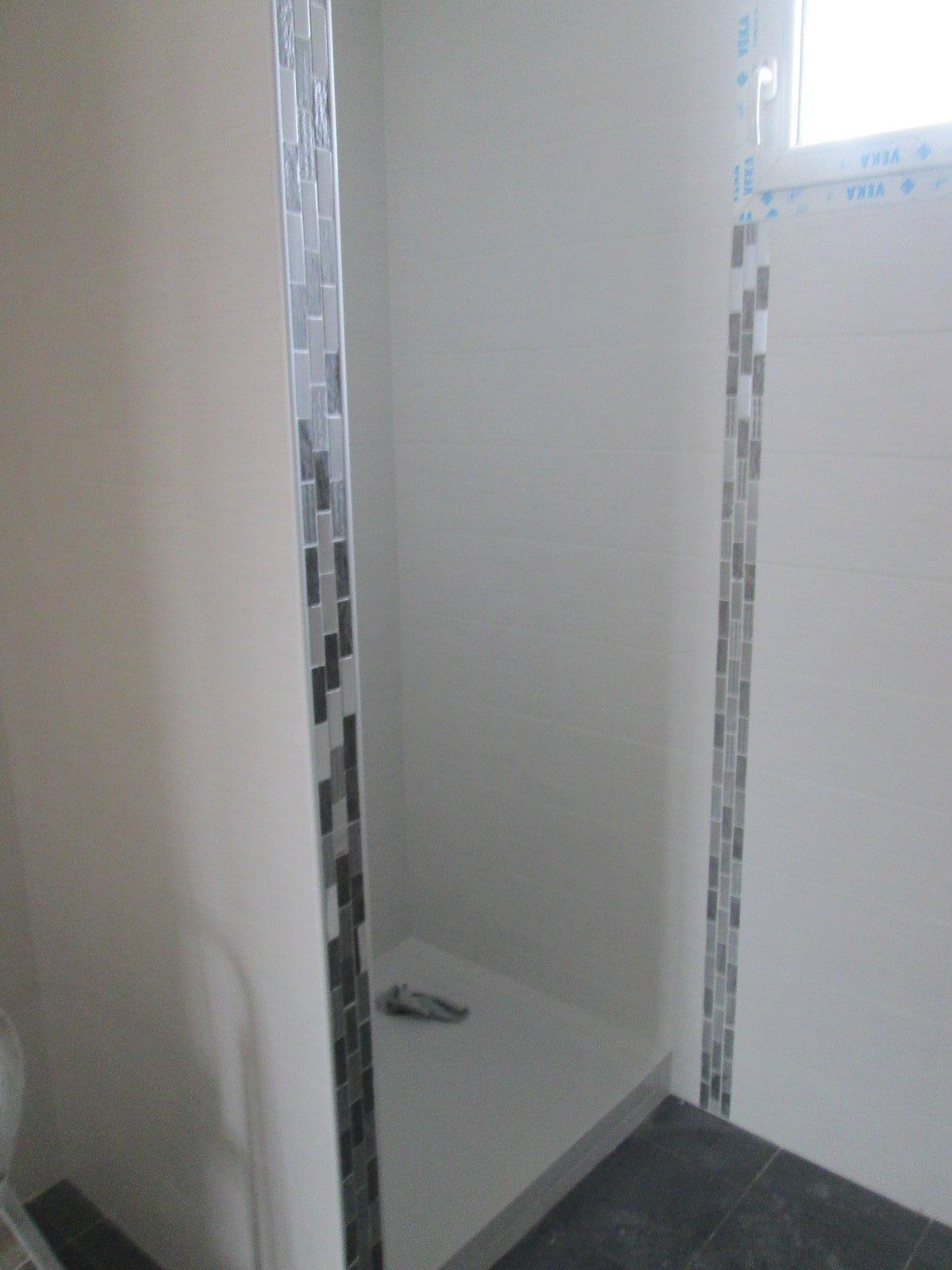 faience douche avec listel