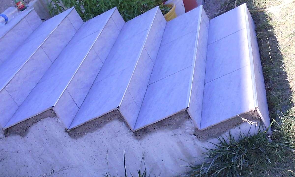 escalier avec profilés