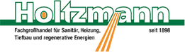 Ein grün-weißes Logo für Holzmann Heizung