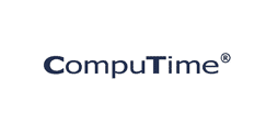 CompuTime-Logo in dunkelblauem Text auf weißem Hintergrund.