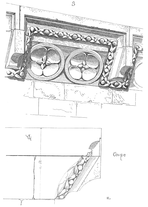 Croquis pour reproduction de moulures