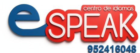 Un logotipo para e-SPEAK centro de idiomas con una letra