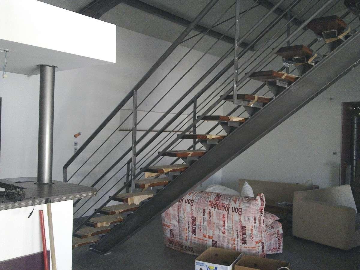 Escallier mixte fer et bois ferronnerie  EMS Gap 05 metallerie.