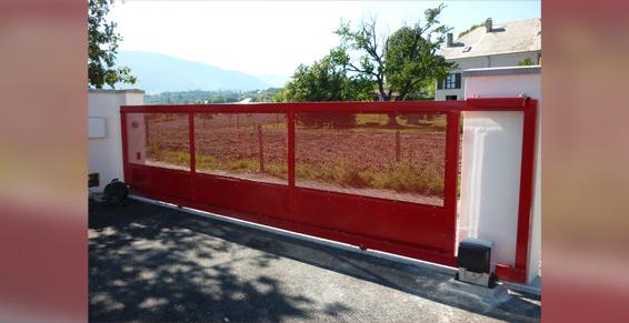 Motorisation portail coullissant ferronnerie EMS Gap metallerie 05