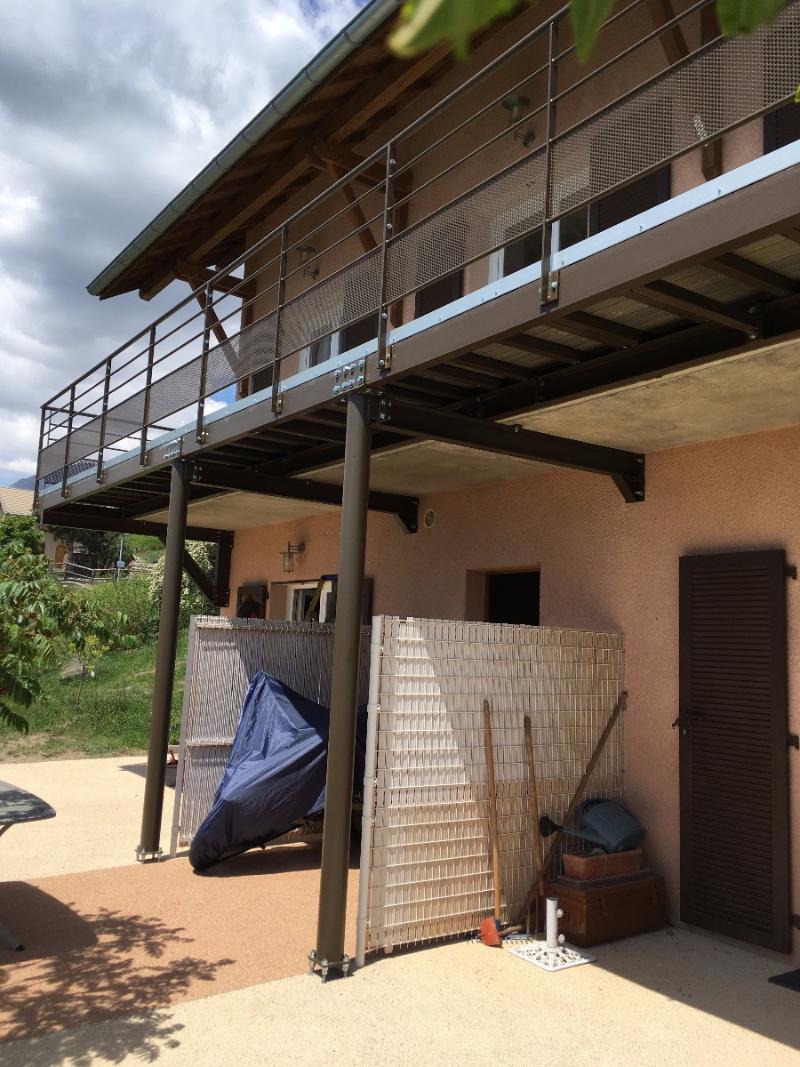 Agrandissement balcon terrasse acier EMS 05 serrurerie metallerie ferronnerie Gap