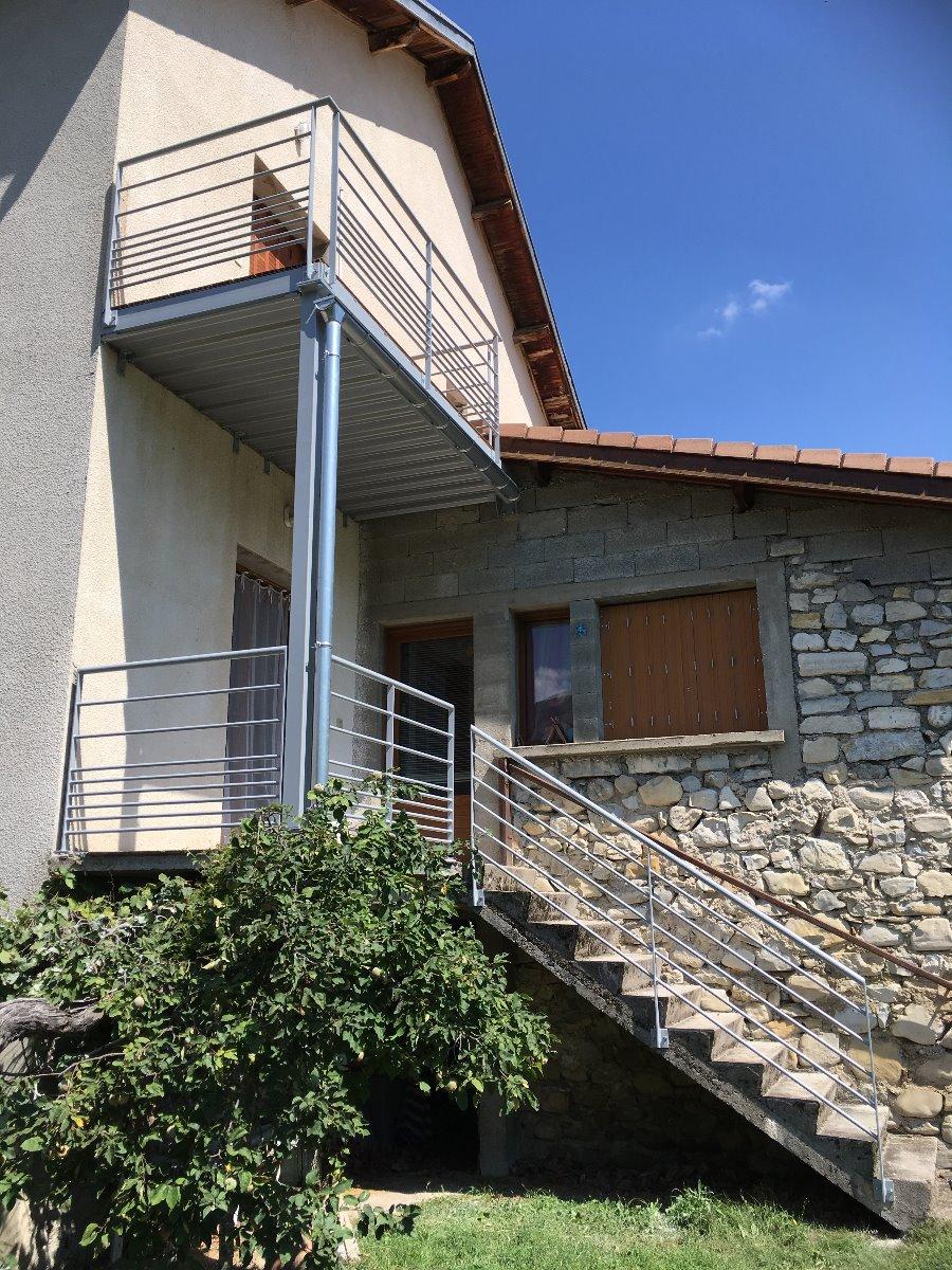 Balcon etanche en acier