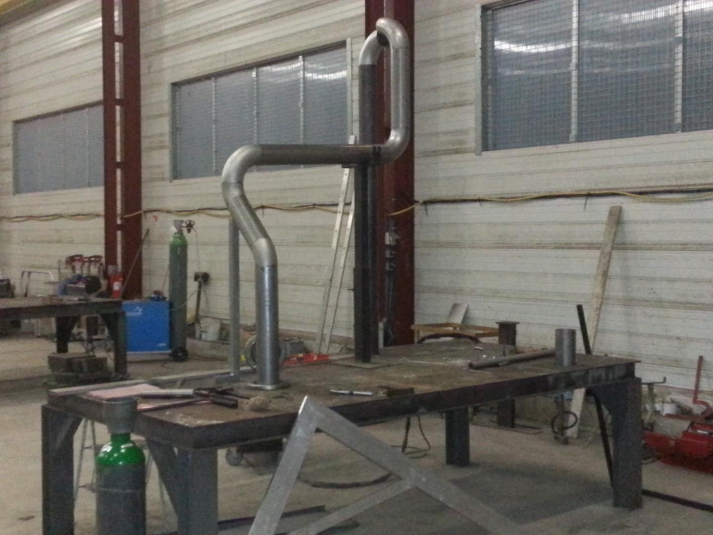 Exemple de tuyauterie réalisée en atelier