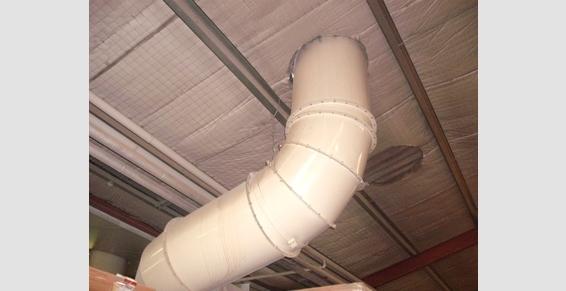 Fabrication et pose Gaine d'aspiration de poussières