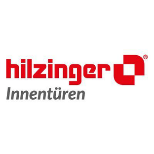 Hilzinger Innentüren Logo in Rot und Grau.