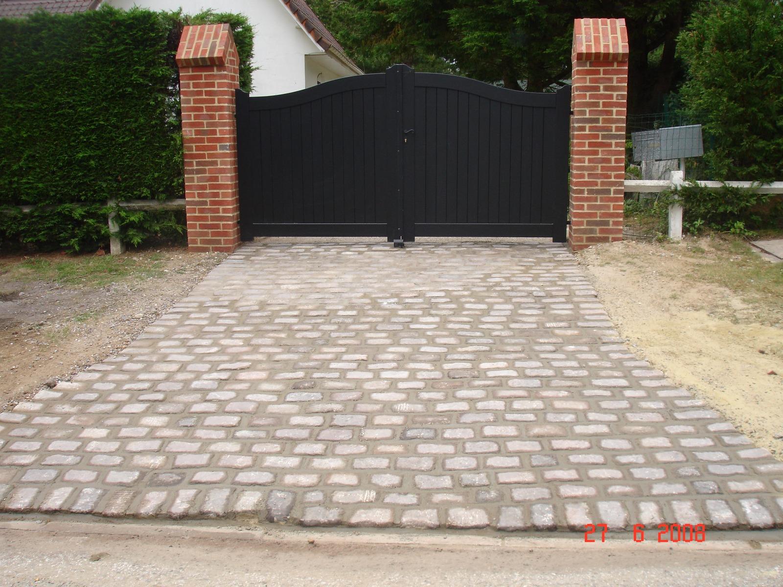 Réalisation pavage grès -Entreprise Legras-