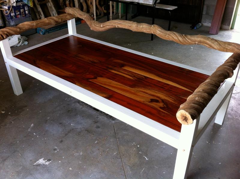 BANC BOIS RECYCLÉ LIGNE BOIS 974