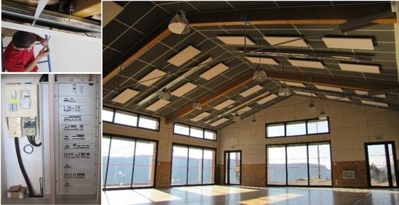 CHAUFFAGE RAYONNANT DE GRAND VOLUME - SALLE DES FETES - 48100 GREZES