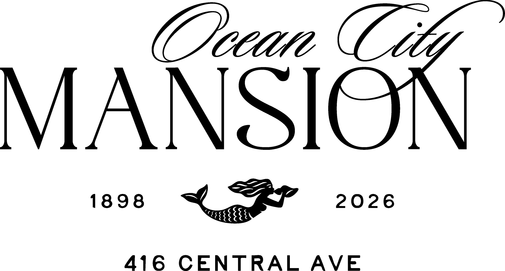 Ocean City Mansion logo with text “1898,” “2026,” and “416 Central Ave”