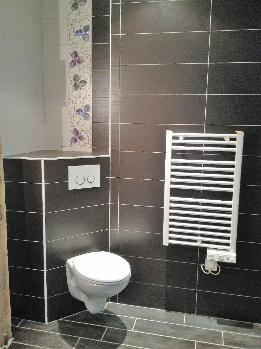 Toilette suqpendu + seche serviette