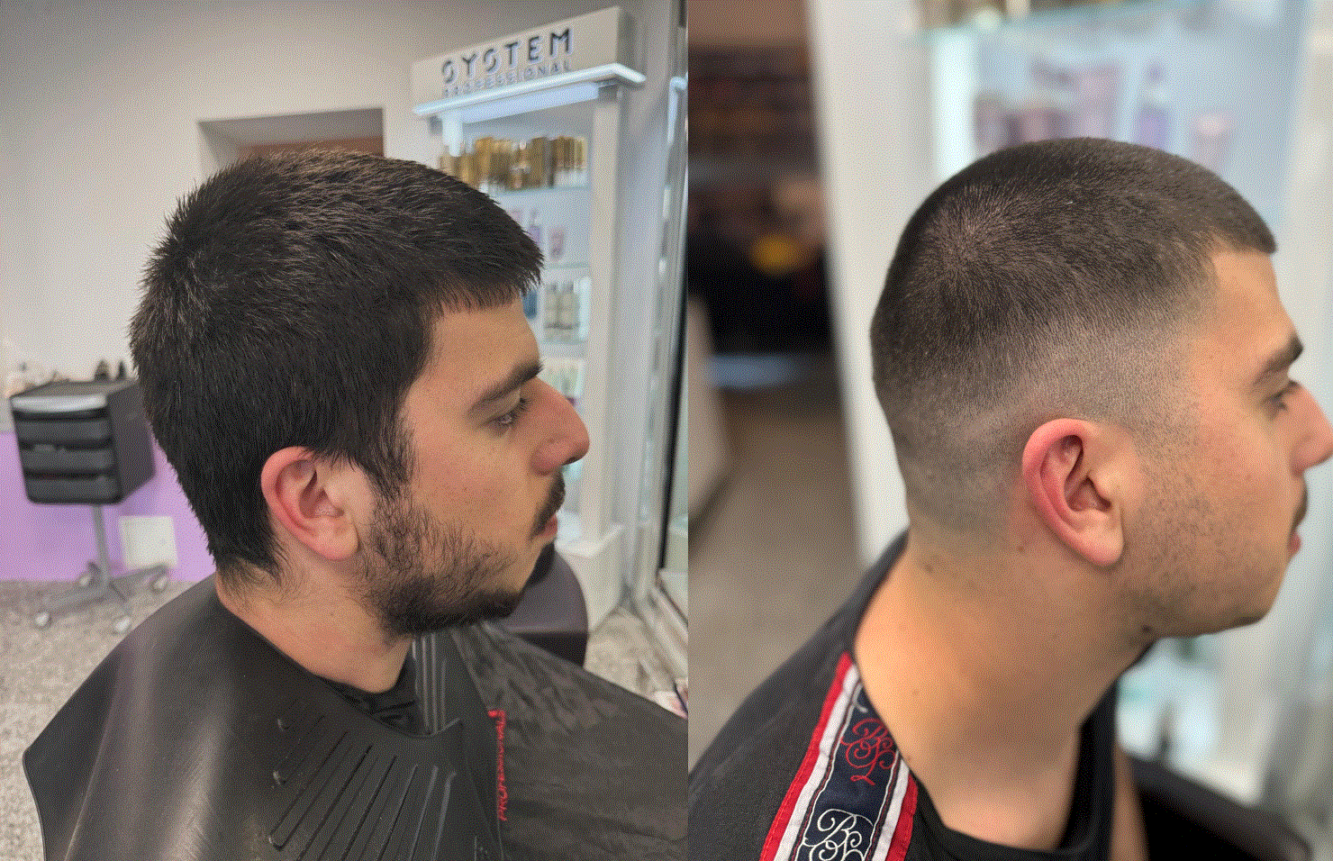 Taglio capelli uomo prima e dopo