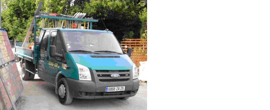 Camionnette Ford Transit double cabine benne