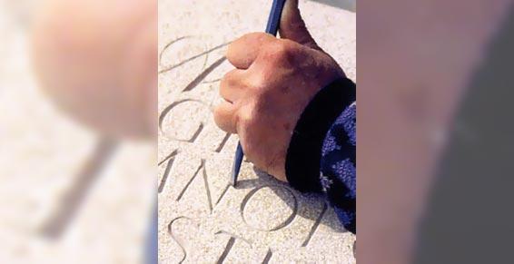 Tailleur de pierre - Sausheim - Gravure sur pierre