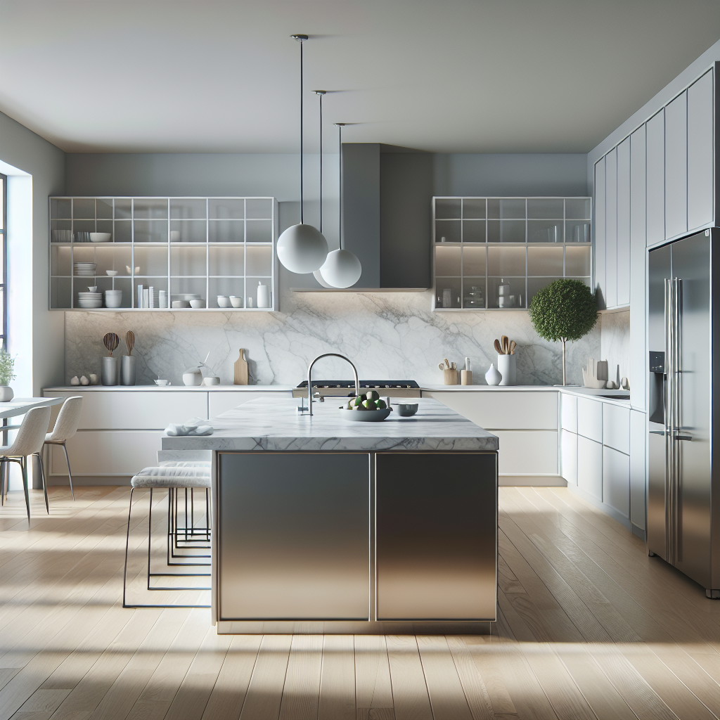 Realistic stock image of a modern kitchen