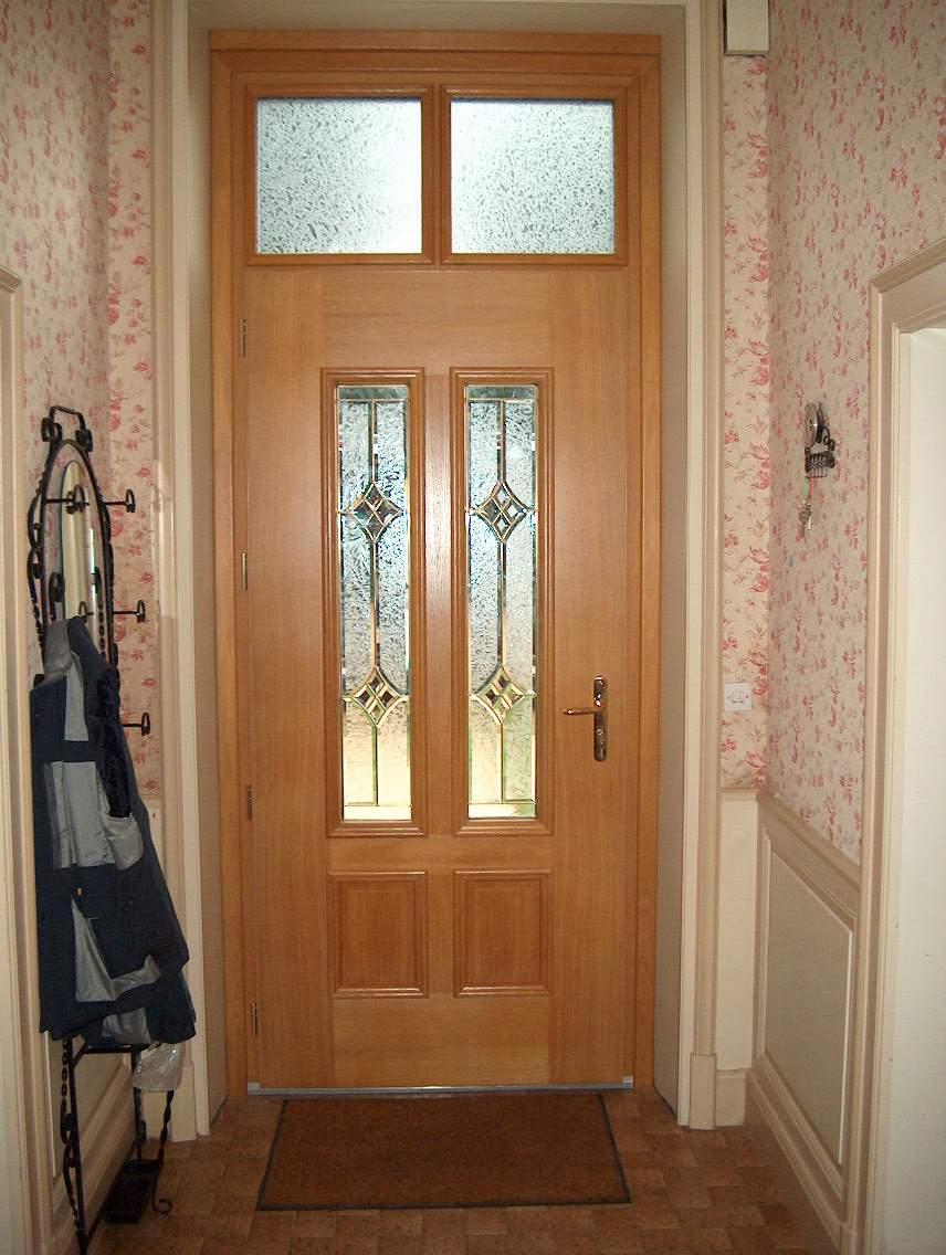 Porte mixte ALU-BOIS vue inérieur - Charcé St Ellier