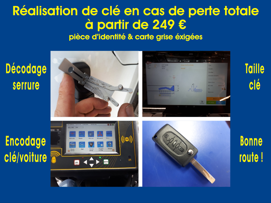 Réalisation de clé en cas de perte totale