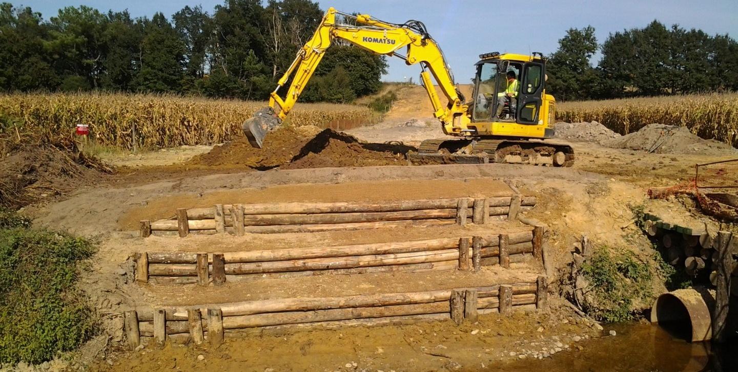 Tunage sur le Louts pour TIGF - Montieux Travaux