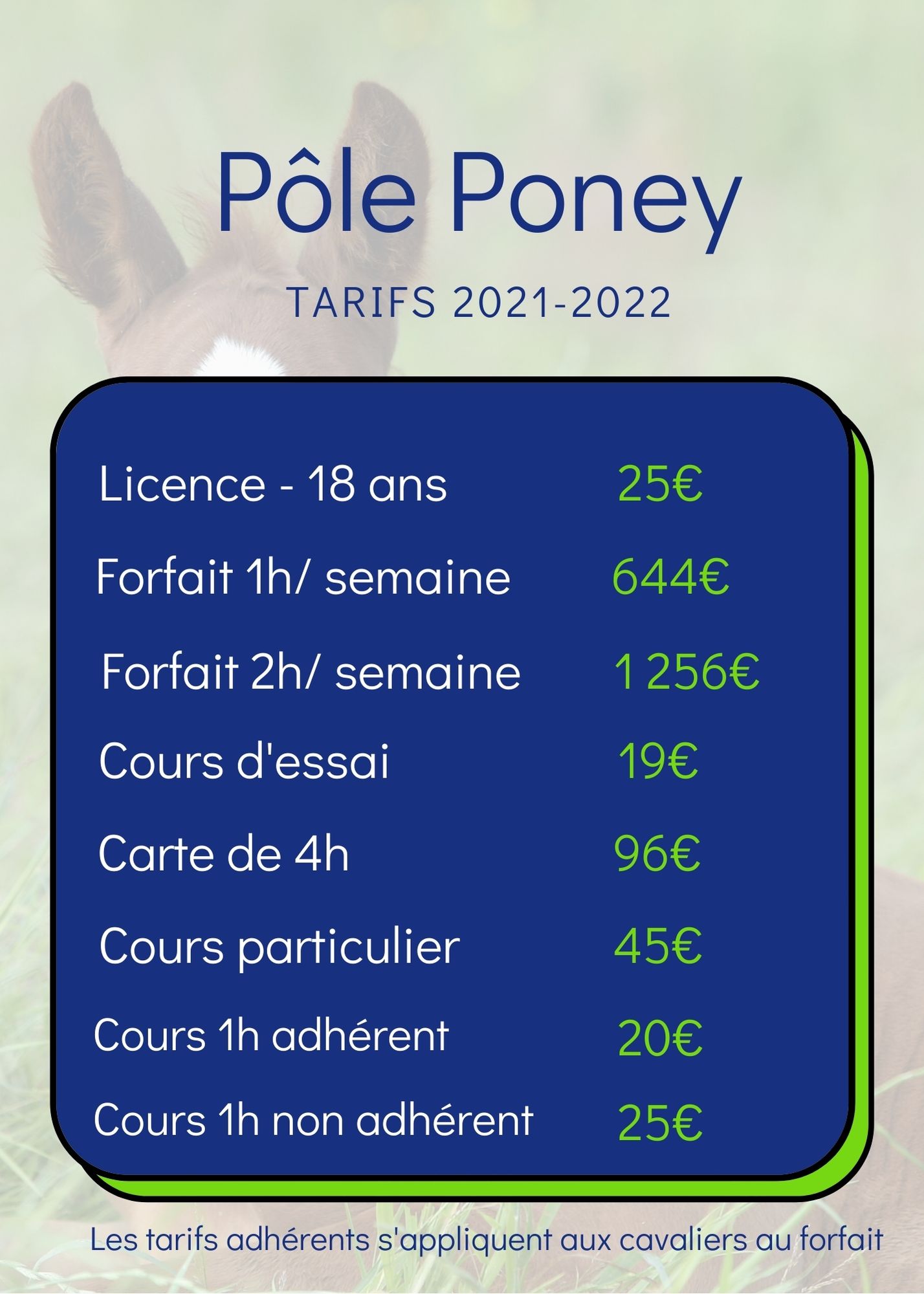 Planning Et Tarifs