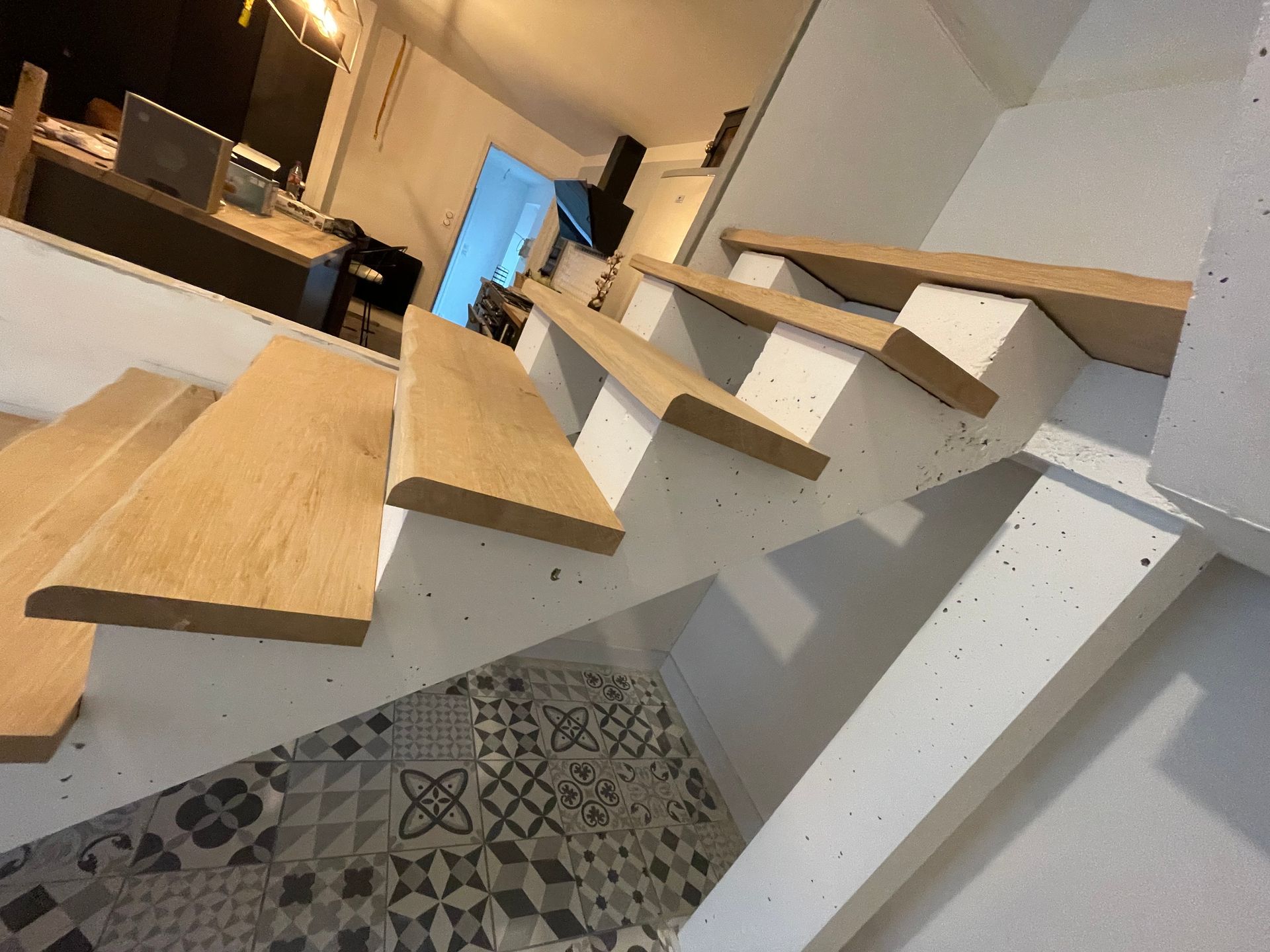 Marches d'escalier en bois